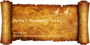 Apfel Annamária névjegykártya